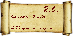 Ringbauer Olivér névjegykártya