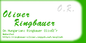 oliver ringbauer business card